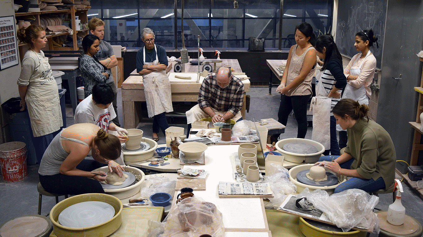 The Student Art Association is located on the fourth floor of the MIT Stratton Student Center, Building 20, and houses studio space for 3D and 2D art making.