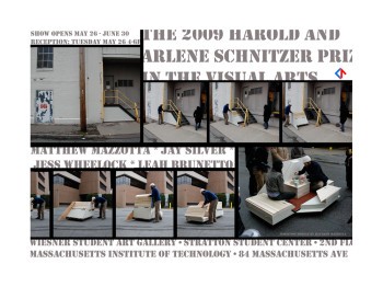 A poster showing work-in-progress images for a sculptural installation.