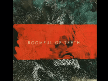 Red, white, and grey image reading "Roomful of Teeth"