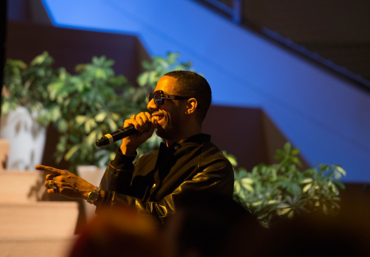 Ryan Leslie performs at Hacking Arts 2014. Photo: Ahmad El-Nemr. 