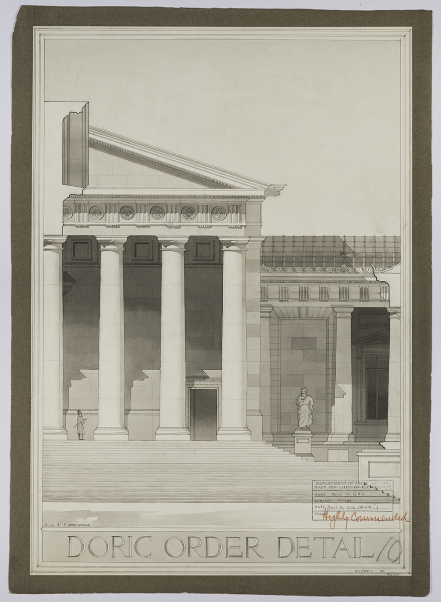 Fred M. Gill '20, Doric Order Detail. Photo: Courtesy of the MIT Museum.