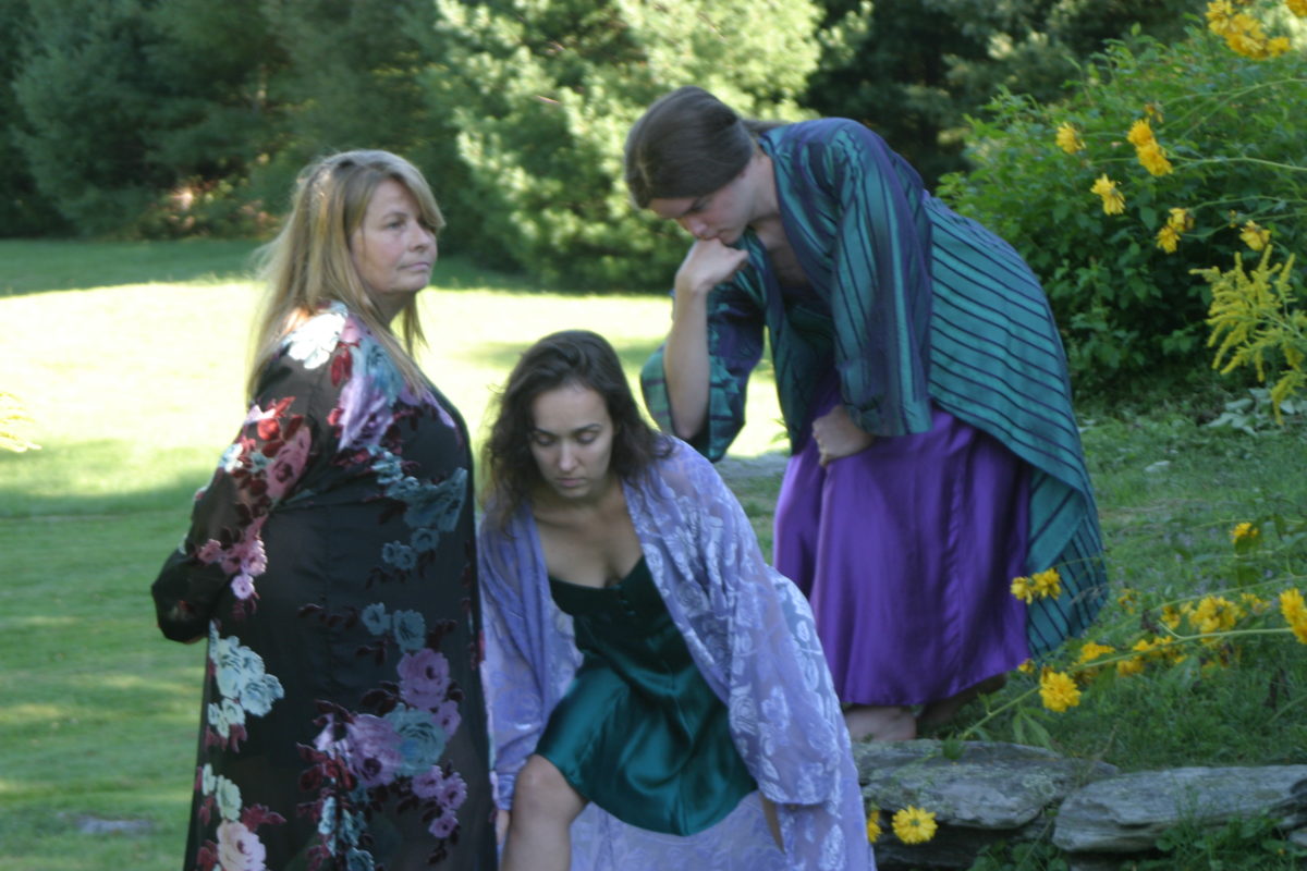 'Mytho? Lure of Wildness' rehearsal. Photo: Noelle Colant.