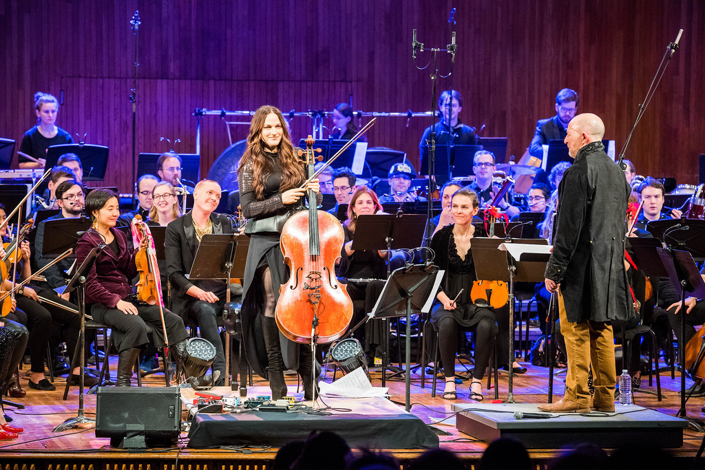 David Bowie's Blackstar performed by Maya Beiser with the Ambient Orchestra. Photo: Justin Knight.
