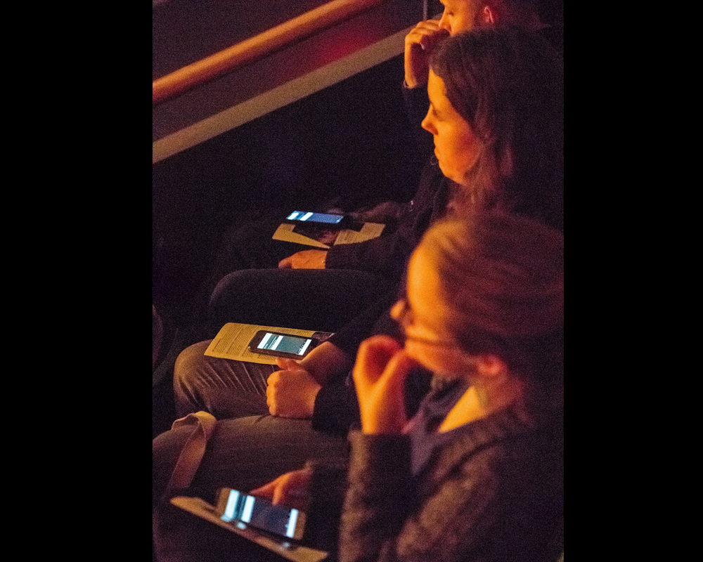 NoteStream app in use at the Blackstar concert. Photo: Justin Knight.