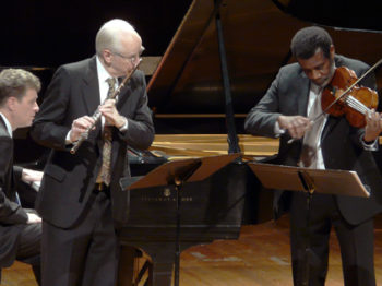 Marcus Thompson performs with the Boston Chamber Music Society.