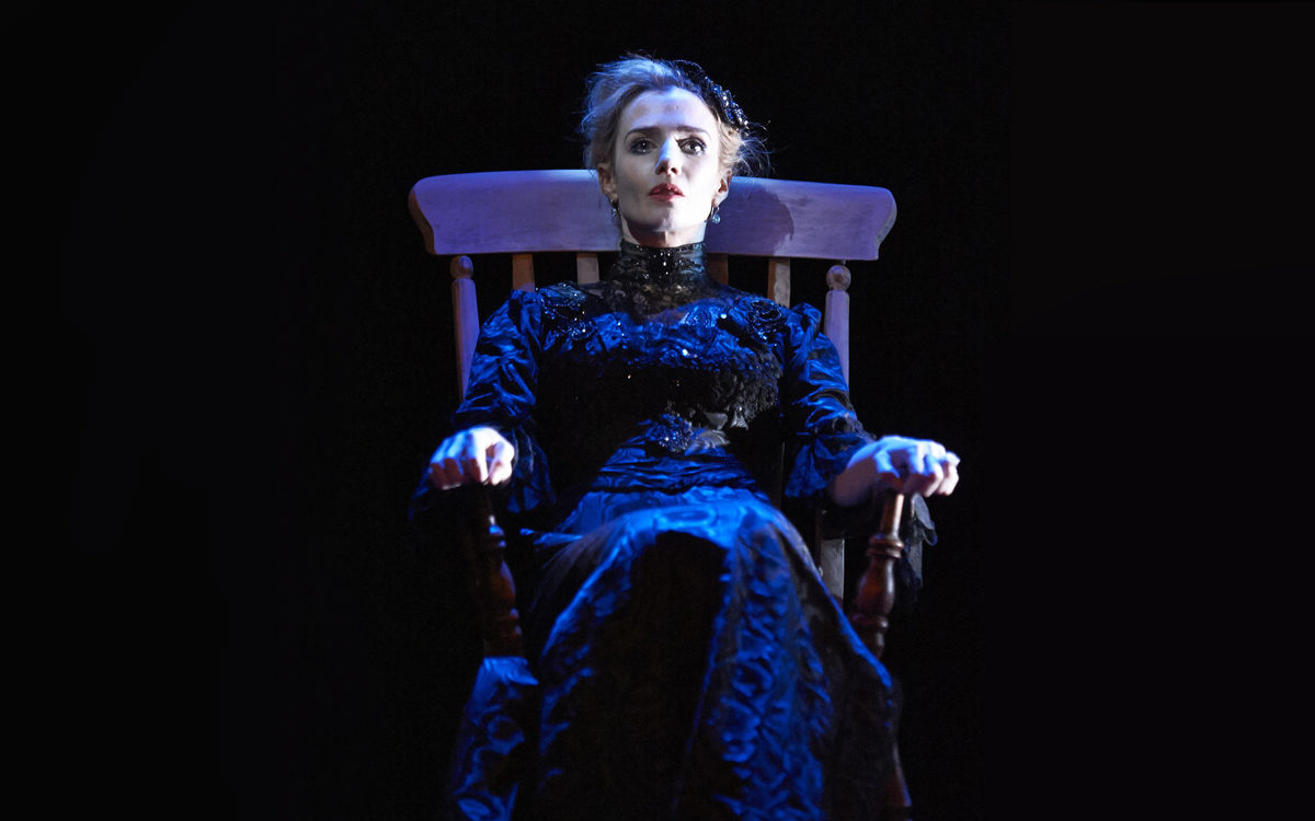 Lisa Dwan in "Rockaby," by Samuel Beckett at the Royal Court, 2014.