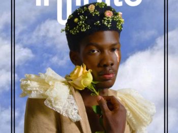 Infinite Magazine cover featuring a male model holding a rose.