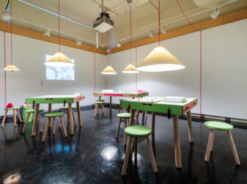Installation view of the Play Room Exhibition by Ana Miljački.