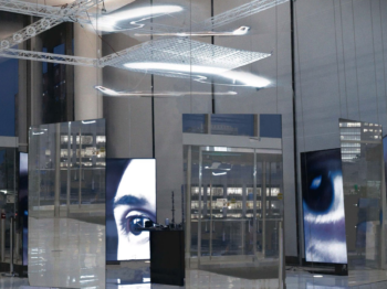 Installation view of Two Mobility Futures.