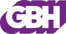 Purple logo of GBH.
