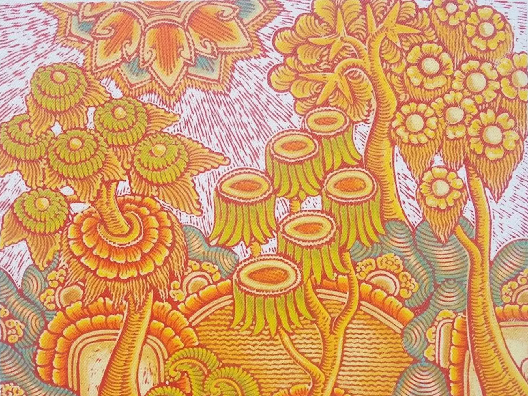 Vines twist around each other in a dense rainforest.